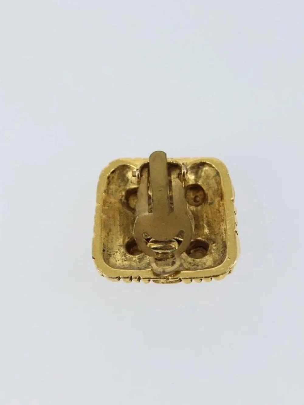 CHANEL Earring metal Gold CC Auth ka1109 - Picture 3 of 11